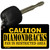 Caution Diamondbacks Fan Area Novelty Metal Key Chain KC-2624