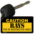Caution Rays Fan Area Novelty Metal Key Chain KC-2647