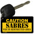 Caution Sabres Fan Area Novelty Metal Key Chain KC-2655