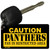Caution Panthers Fan Area Novelty Metal Key Chain KC-2657