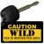 Caution Wild Fan Area Novelty Metal Key Chain KC-2678