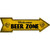 Welcome Beer Zone Novelty Metal Arrow Sign