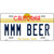 MMM Beer California Novelty Metal License Plate