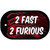 2 Fast 2 Furious Novelty Metal Dog Tag Necklace DT-11546