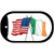 USA / Ireland Flag Novelty Metal Dog Tag Necklace DT-11695
