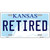 Retired Kansas Novelty Metal License Plate