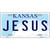 Jesus Kansas Novelty Metal License Plate