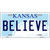 Believe Kansas Novelty Metal License Plate