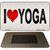 I Love Yoga Silver Novelty Metal Magnet M-10750