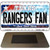 Rangers Fan Texas State Novelty Metal Magnet M-10796