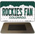Rockies Fan Colorado State Novelty Metal Magnet M-10806