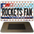 Rockets Fan Texas State Novelty Metal Magnet M-10857