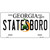 Statesboro Georgia Novelty Metal License Plate