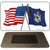 Maine Crossed US Flag Novelty Metal Magnet M-11479