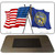 Nebraska Crossed US Flag Novelty Metal Magnet M-11487
