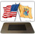 New Jersey Crossed US Flag Novelty Metal Magnet M-11490