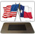 Texas Crossed US Flag Novelty Metal Magnet M-11503