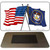 Utah Crossed US Flag Novelty Metal Magnet M-11504