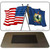 Vermont Crossed US Flag Novelty Metal Magnet M-11505