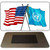 United Nation Crossed US Flag Novelty Metal Magnet M-11518