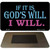 If It's God's Will I Will Novelty Metal Magnet M-249