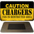 Caution Chargers Fan Area Novelty Metal Magnet M-2547