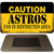 Caution Astros Fan Area Novelty Metal Magnet M-2635