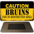 Caution Bruins Fan Area Novelty Metal Magnet M-2654