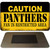 Caution Panthers Fan Area Novelty Metal Magnet M-2657