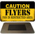 Caution Flyers Fan Area Novelty Metal Magnet M-2663