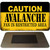 Caution Avalanche Fan Area Novelty Metal Magnet M-2672