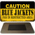 Caution Blue Jackets Fan Area Novelty Metal Magnet M-2673