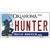 Hunter Oklahoma Novelty Metal License Plate