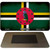 Dominica Flag Novelty Metal Magnet M-4004