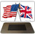 USA Britain Cross Flags Novelty Metal Magnet M-476