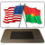 USA Burkina Faso Crossed Flags Novelty Metal Magnet M-4763