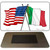 USA Italy Cross Flags Novelty Metal Magnet M-477