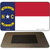 North Carolina State Flag Novelty Metal Magnet M-493
