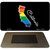 California State Outline Rainbow Novelty Metal Magnet M-6319