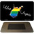 West Virginia State Outline Rainbow Novelty Metal Magnet M-6362