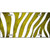 Yellow White Zebra Oil Rubbed Metal Novelty License Plate