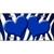 Blue White Zebra Hearts Oil Rubbed Metal Novelty License Plate