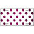Pink White Dots Oil Rubbed Metal Novelty License Plate