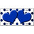 Blue White Dots Hearts Oil Rubbed Metal Novelty License Plate