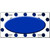 Blue White Dots Oval Oil Rubbed Metal Novelty License Plate