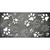 Gray White Paw Oil Rubbed Metal Novelty License Plate