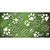 Lime Green White Paw Oil Rubbed Metal Novelty License Plate