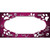 Paw Scallop Pink White Metal Novelty License Plate