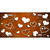 Orange White Love Oil Rubbed Metal Novelty License Plate