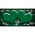 Green White Hearts Butterfly Oil Rubbed Metal Novelty License Plate